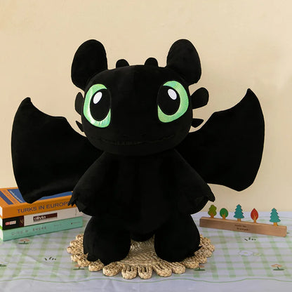 Chubby Toothless & Light Fury Black stuffed animal plush soft toy pillow pals plushie
