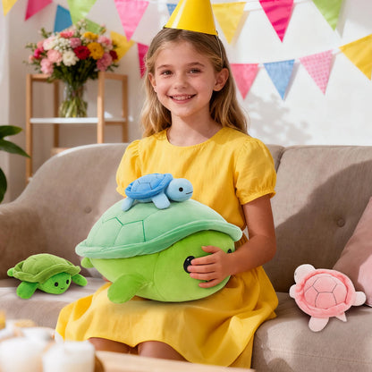 Turtle with Babies stuffed animal plush soft toy pillow pals plushie