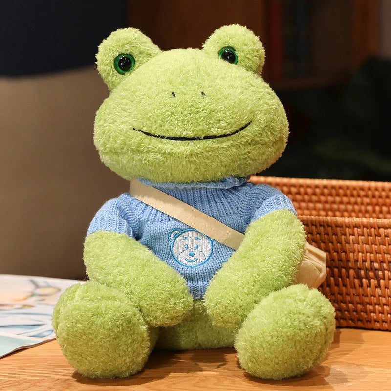 Froggy Pals Blue 25cm stuffed animal plush soft toy pillow pals plushie