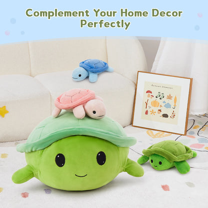 Turtle with Babies stuffed animal plush soft toy pillow pals plushie