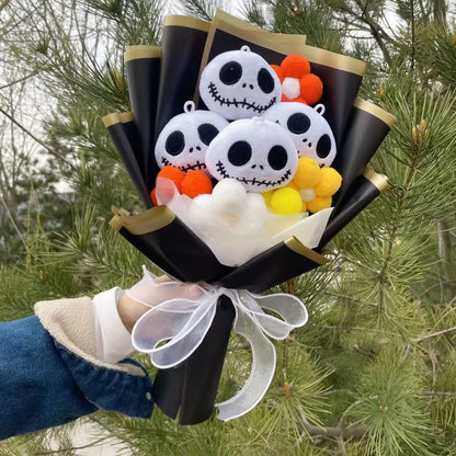 Halloween Plush Doll Toy With Flowers Bouquet Stuffed Animals Valentine Christmas Graduation Gift stuffed animal plush soft toy pillow pals plushie