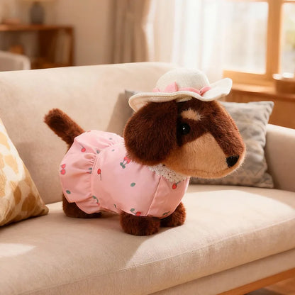 Dressed Dog Plush PINK stuffed animal plush soft toy pillow pals plushie