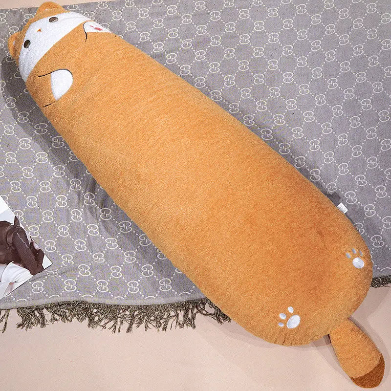 Long Cat Plush Brown stuffed animal plush soft toy pillow pals plushie