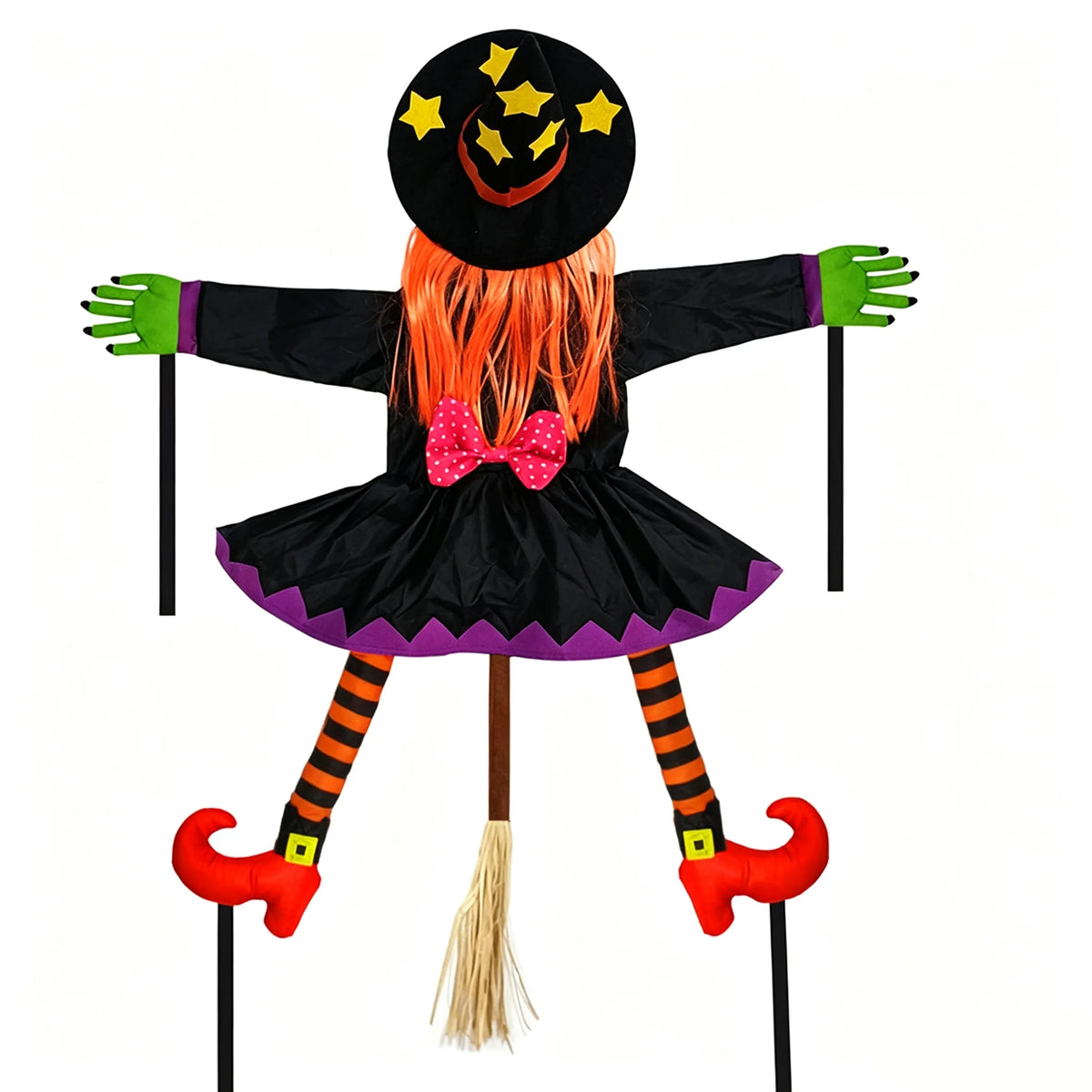 Halloween Crashing Into Tree Witch Doll Decoration Funny Outdoor Yard Garden Decor Halloween Party Holiday Scene Decor Supplies stuffed animal plush soft toy pillow pals plushie