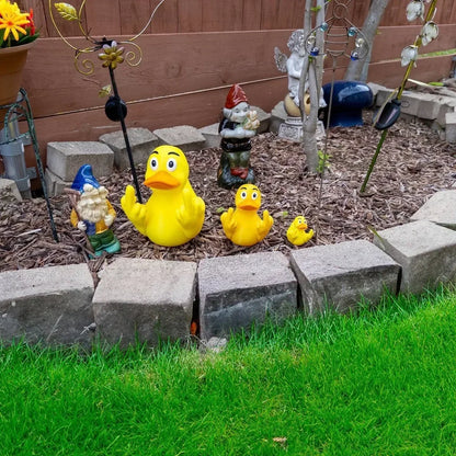 Funny Middle Finger Duck Statue | Resin Desk & Garden Decoration