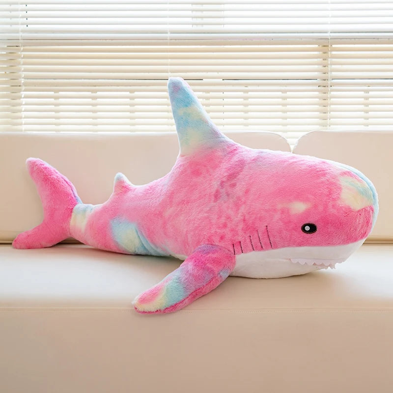 Colorful Sharks d-p rainbow shark stuffed animal plush soft toy pillow pals plushie