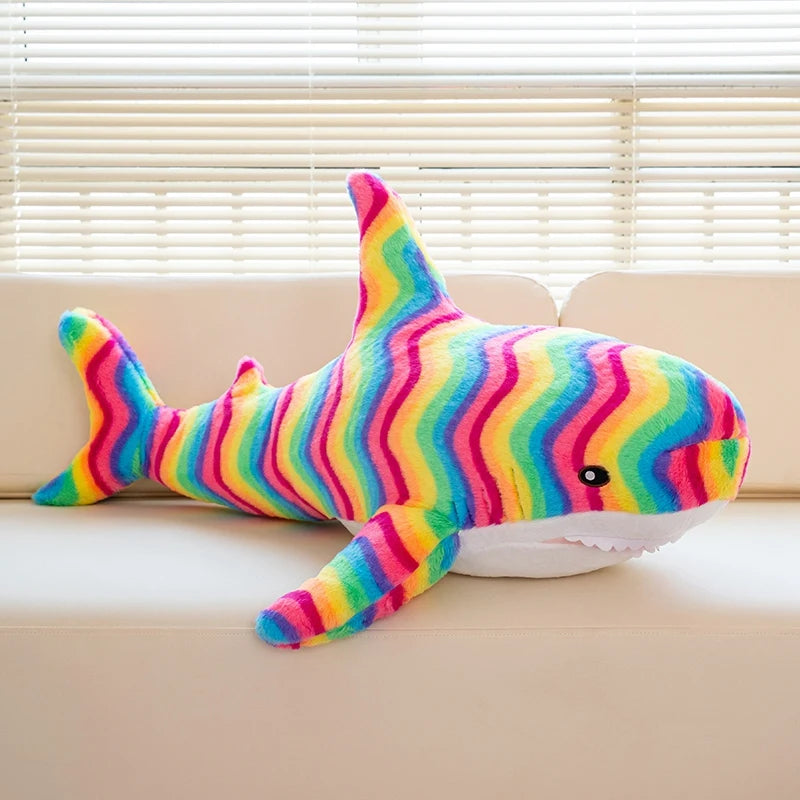 Colorful Sharks rainbow shark xy stuffed animal plush soft toy pillow pals plushie