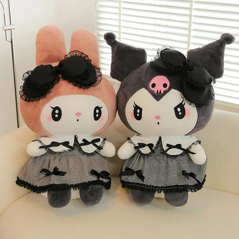 Gothic Kuromi & Melody stuffed animal plush soft toy pillow pals plushie