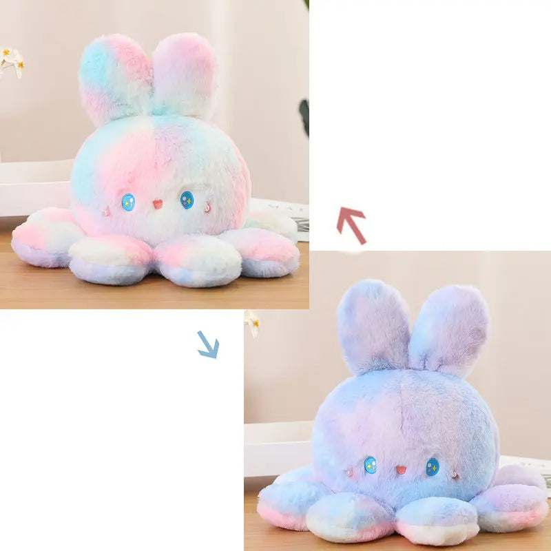 Reversible Bunny stuffed animal plush soft toy pillow pals plushie